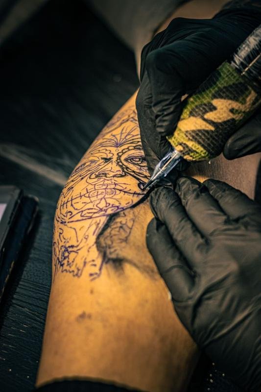 Dotwork piece, Thigh
